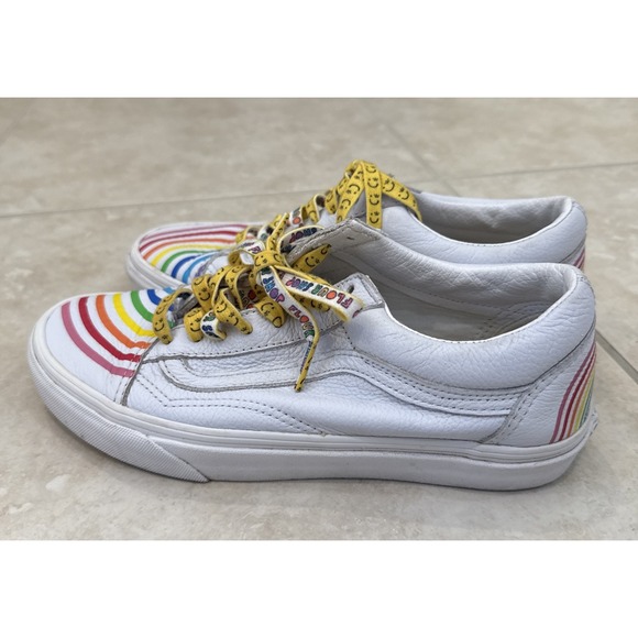 Vans x Flour Shop Amirah Kassem Unisex Low‎ Rainbow Sneakers Size W8.5 M7 - Picture 3 of 9